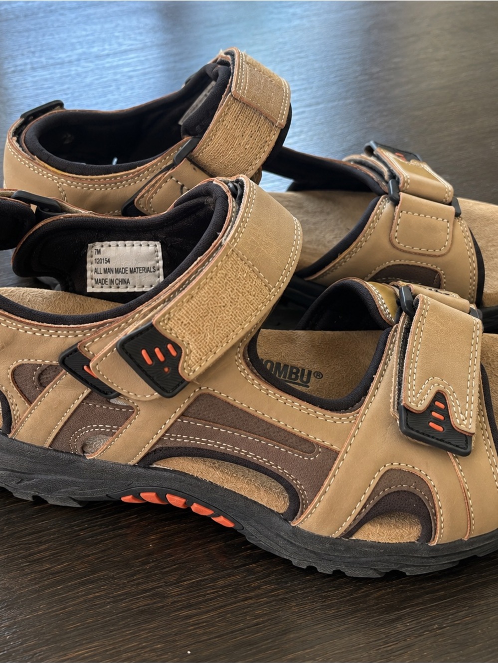 Khombu Tan Brown Outdoor Sport Sandals Size 7